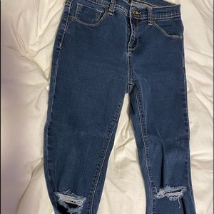 Forever 21 Ripped Skinny Jeans